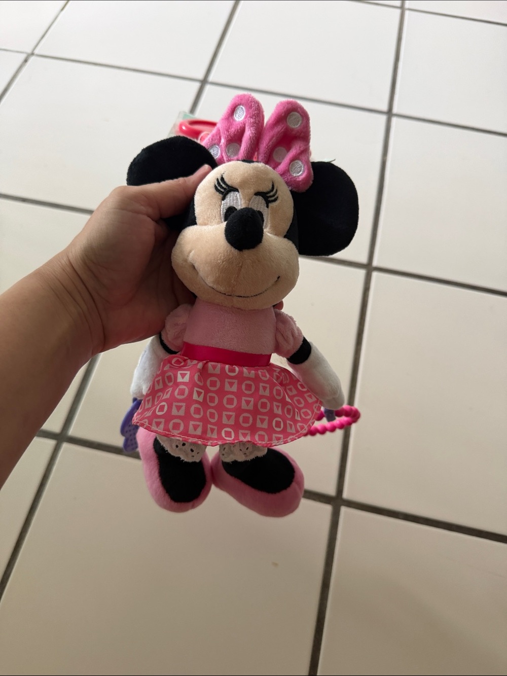 Disney Minnie Mouse Pink Plush Activity Toy - Clip-On Baby Toy - Picture 2 of 7